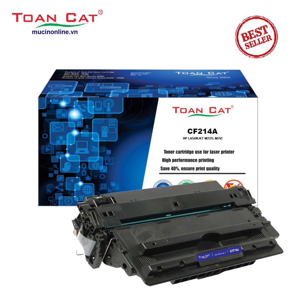 Hộp mực in Toàn Cát - CF214A dùng cho máy in HP LASERJET M725, M712 printer series (TÁI NẠP MỰC NHIỀU LẦN)