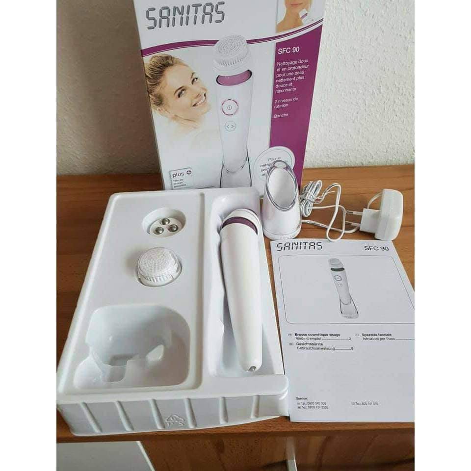 Máy rửa mặt kiêm massage tẩy tế bào chết SANITAS SFC 90 - Hàng Đức