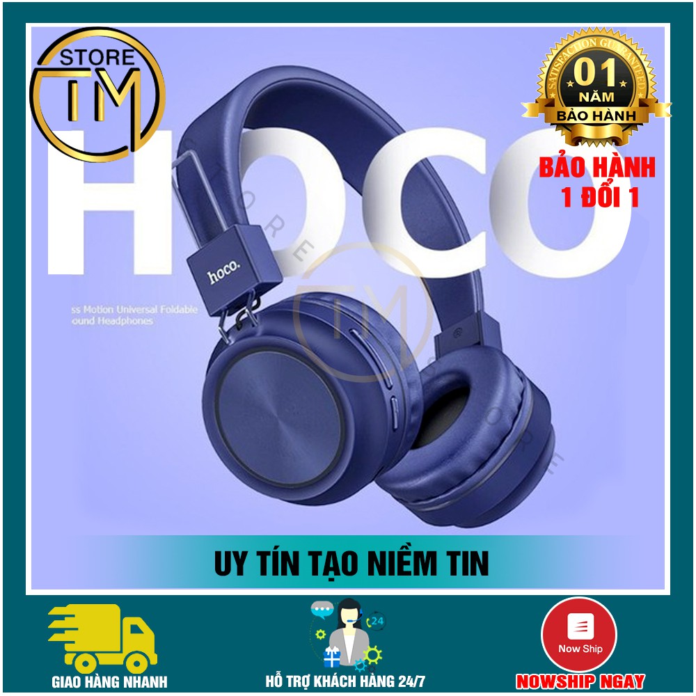 Tai nghe Bluetooth Chụp Tai Hoco W25 Có Micro Thời Thượng  Nhỏ Gọn -  BẢO HÀNH ĐỔI MỚI