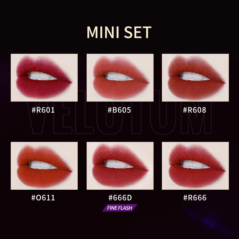 【COLORKEY】Set Son Kem Lì Colorkey Mịn Mượt Như Nhung Và Lâu Trôi 50g/thỏi