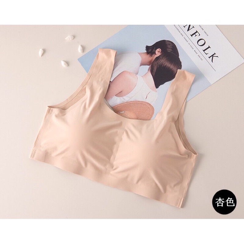 Áo bra thể thao vải thun lạnh không đường may thoáng khí thời trang size M-5XL