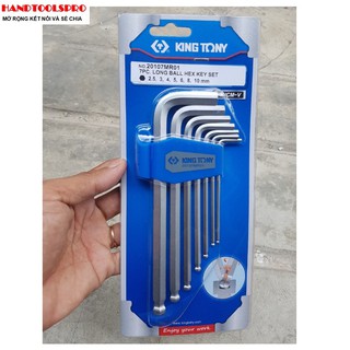 Bộ lục giác đầu bi 7 cây, 2.5 ~ 10.0mm Kingtony 20107MR01