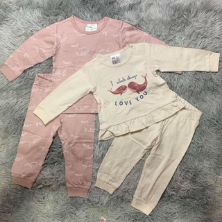 Set 2 bộ cotton bé gái Hm auth