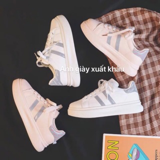 Giày sneaker/ giày thể thao/ giày đế bằng màu hồng cực xinh