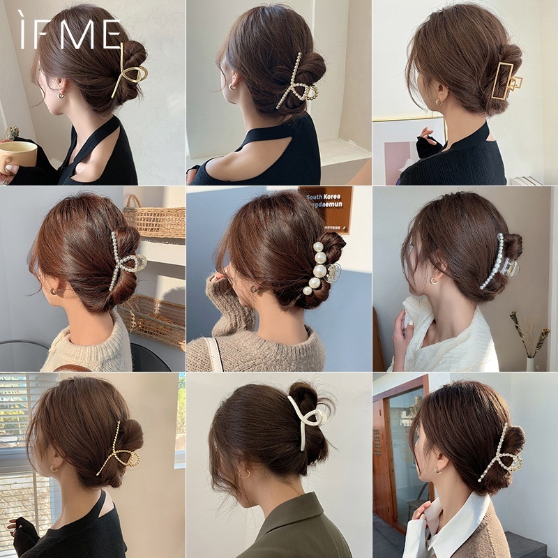 IF ME Kẹp tóc đính ngọc trai nhân tạo thời trang thanh lịch cho nữ