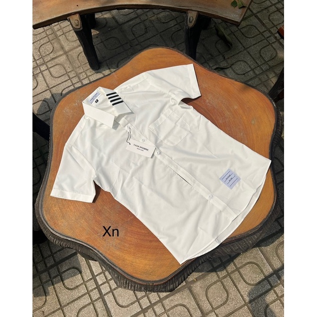 Áo Sơ Mi Cộc Trắng Thoms