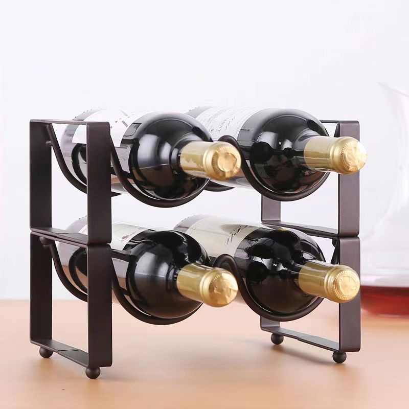 Giá Kim Loại Mạ Điện Đựng Chai Rượu Phong Cách Châu Âu Sáng Tạo