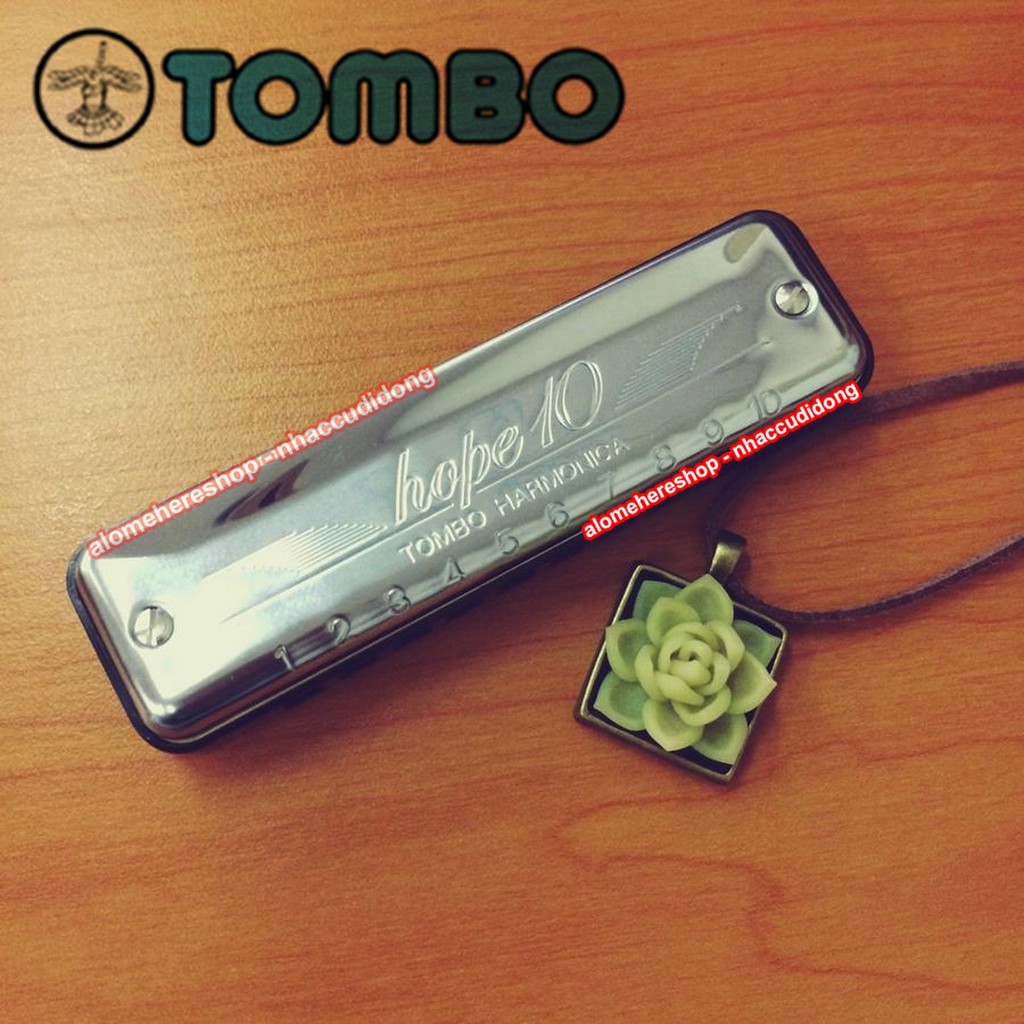 Kèn harmonica diatonic Tombo Hope 10 Key C (Bạc) No.6610