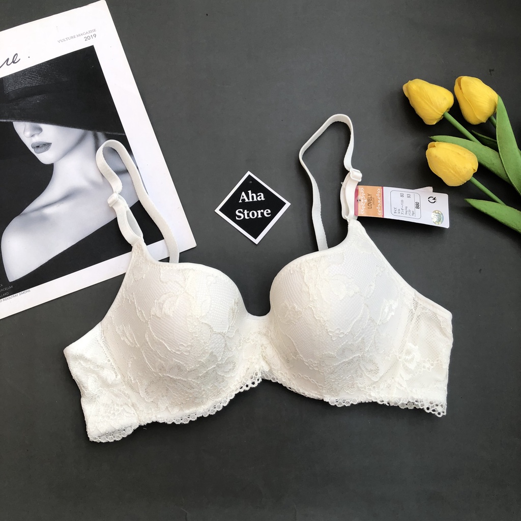 Áo Ngực Ren Lovely 291 Không Mút Gọng Nhựa Dẻo YiOn Underwear