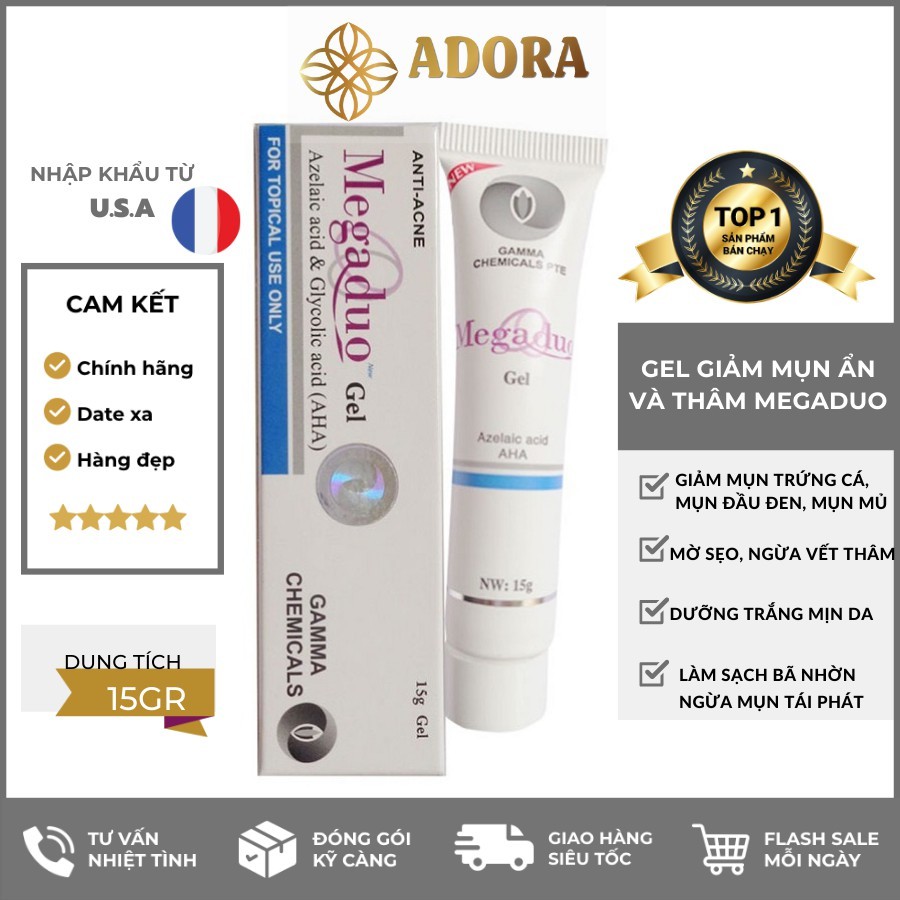 Gel Giảm Mụn Ẩn Và Thâm Gamma Megaduo Gel 15 gram | BigBuy360 - bigbuy360.vn