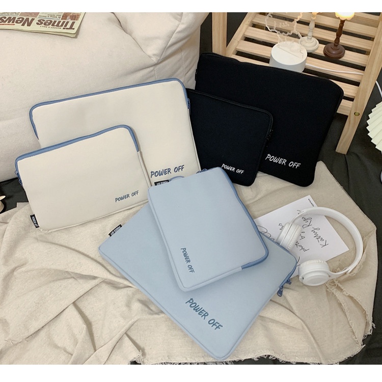 Túi Đựng Laptop 11 inch 13 inch Thêu Chữ Phong Cách Hàn Quốc