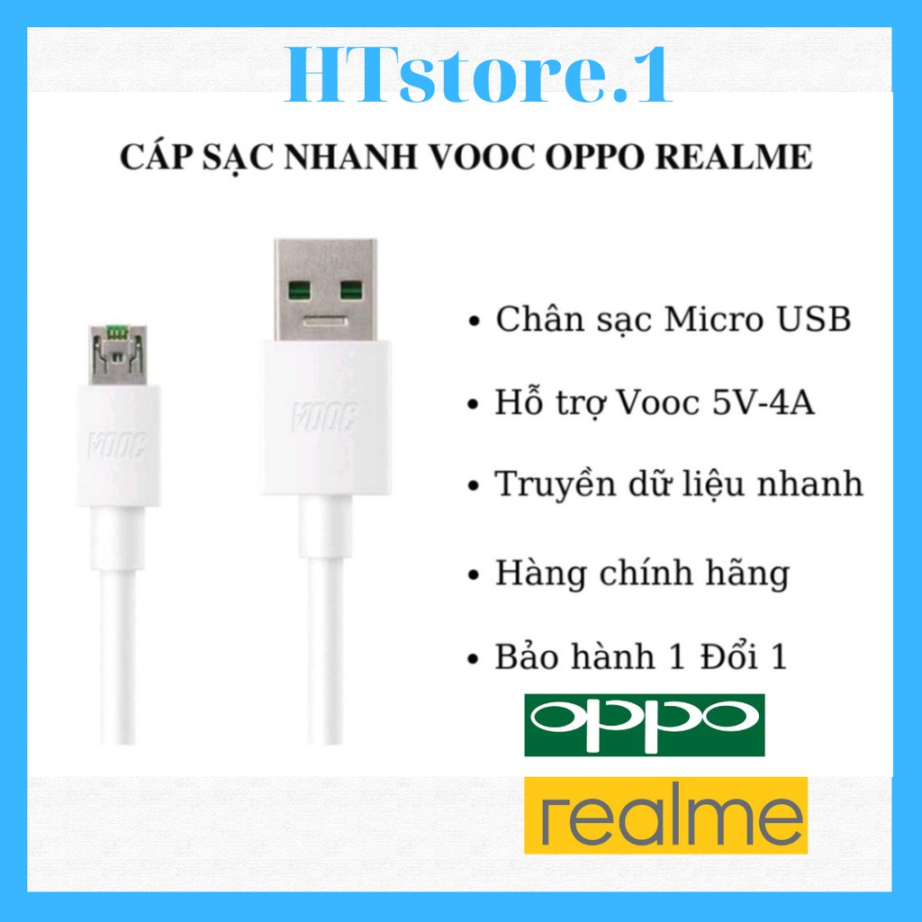 DÂY SẠC NHANH OPPO / REALME CHÍNH HÃNG 1 ĐỔI 1