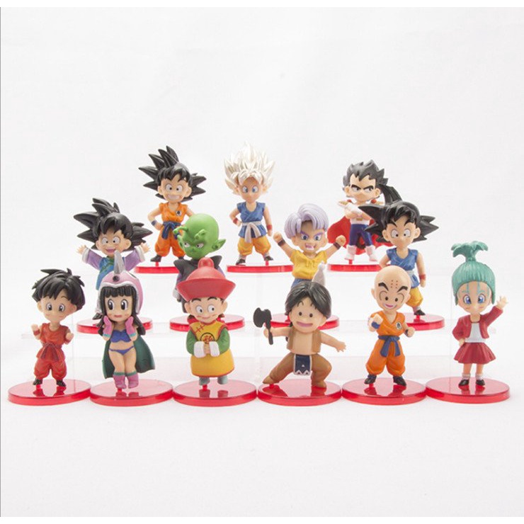 Mô hình figure full bộ 13 nhân vật Dragonball 7 viên ngọc rồng Songoku, Kadic, Piccolo, Bulma, Chichi