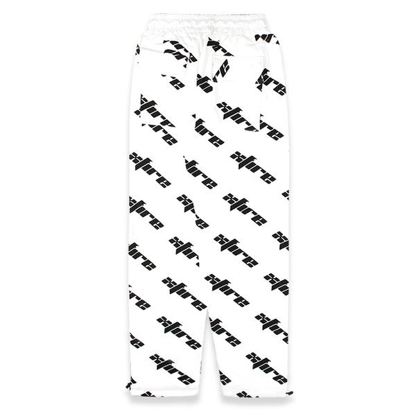 Quần Dài XF OVERSIZED MONOGRAM PANTS IN WHITE