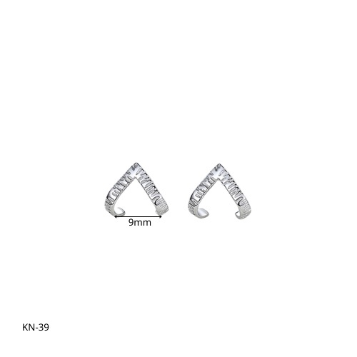 Khuyên tai nam bạc ta White Gangster thiết kế độc đáo, cá tính, unisex | GEMY SILVER KN39