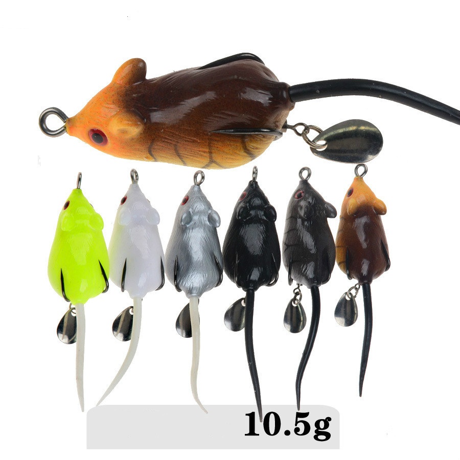 Mồi Câu Cá Giả 3d Có Móc 5.5cm / 10.5g Thunder Frog Rat Frog Lures Lure Bait Soft Bait Lure Suit Freshwater Double Hook Barbed Lei Frog Lei Mouse Bait