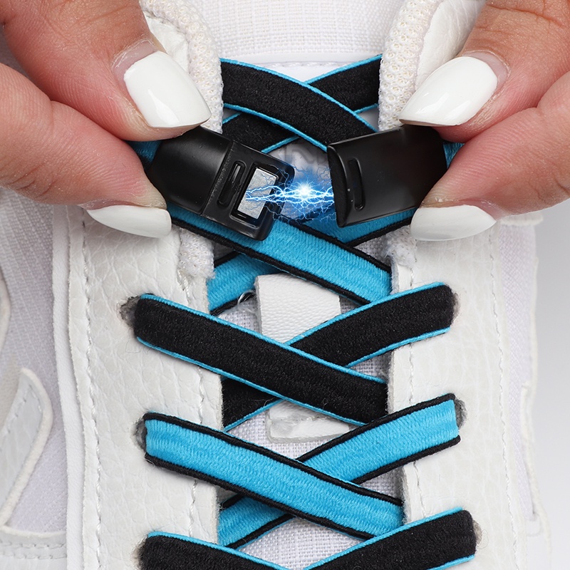 1 Cặp Dây Giày Nam Châm Co Giãn Một Kích Cỡ Cho Người Lớn Và Trẻ Em