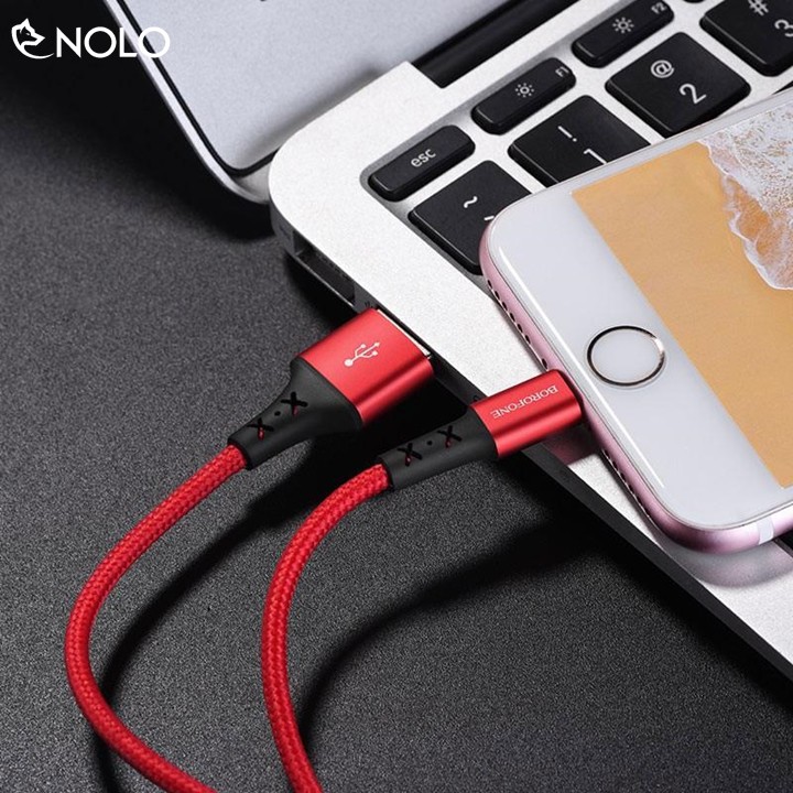 Sạc Dây Dù Hỗ Trợ Sạc Nhanh, Truyền Dữ Liệu BX20 Chui Lightning Type C MicroUSB Chiều Dài 1M