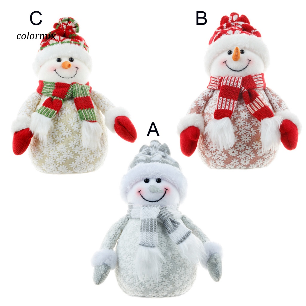 Búp Bê Hình Ông Già Noel / Người Tuyết Màu Sắc Tươi Sáng Trang Trí Giáng Sinh
