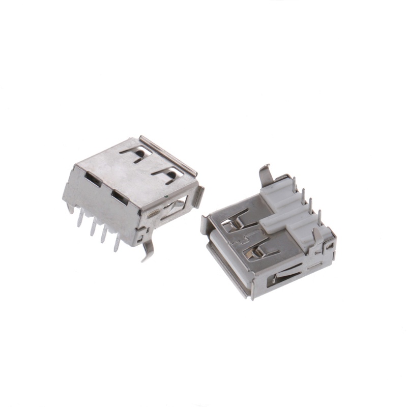 Set 10 Ổ Cắm USB 2.0 Type-A 4 Pin Góc Phải 90 Độ Tiện Dụng