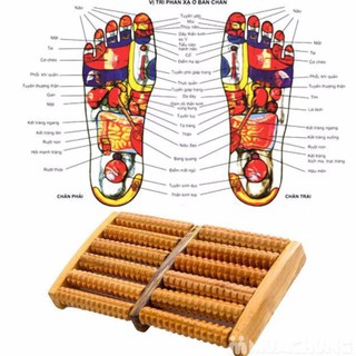 Massage chân bằng gỗ 6 hàng