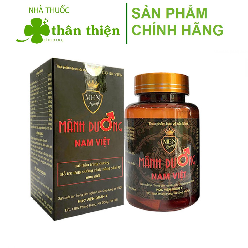 Mãnh Dương Nam Việt HVQY- Hỗ trợ tăng cường sinh lý nam, ngăn xuất tinh sớm (30 viên)