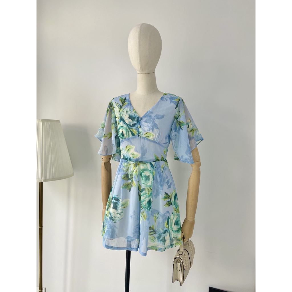 MAIDE Jumpsuit ngắn tay họa tiết hoa dễ thương CALY JUMP (Hoa eloi)