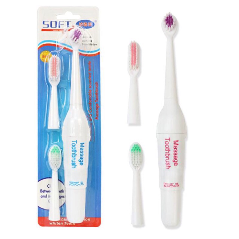 Sẵn Bàn chải điện mang đi du lịch chạy pin hãng Soft nội địa trung