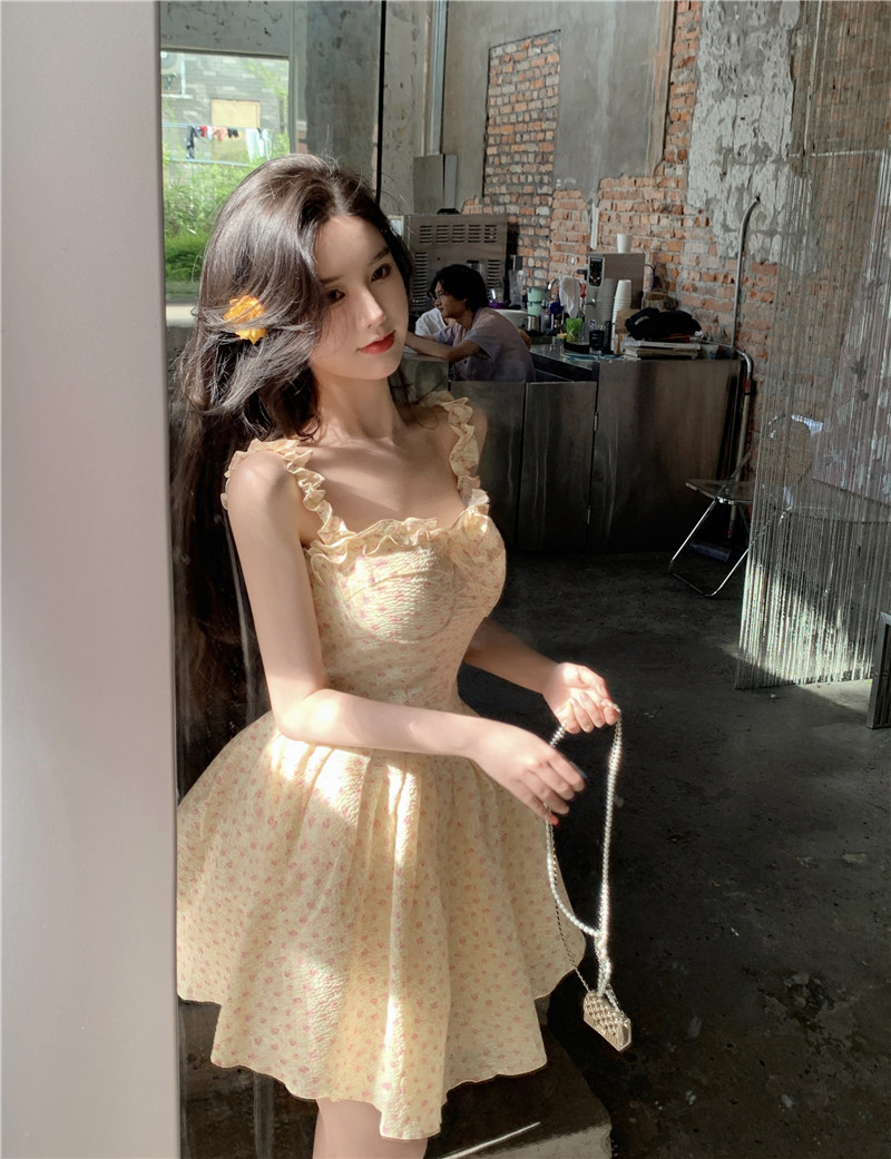 Đầm không tay Họa Tiết Hoa Phong Cách Retro Thời Trang | BigBuy360 - bigbuy360.vn