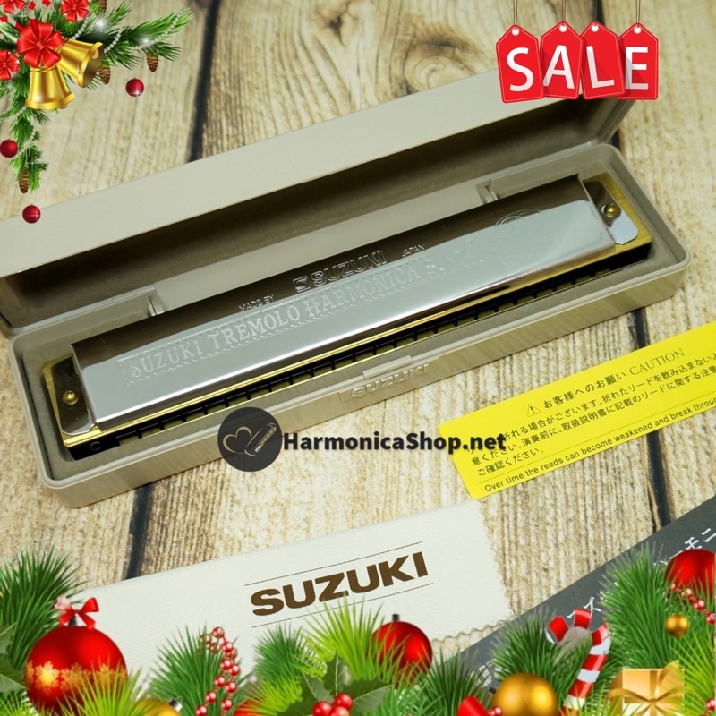 🎶 Kèn Harmonica 24 lỗ 🎵 Hàng Nhật Suzuki Tremolo 2-Timer SU-24 chính hãng