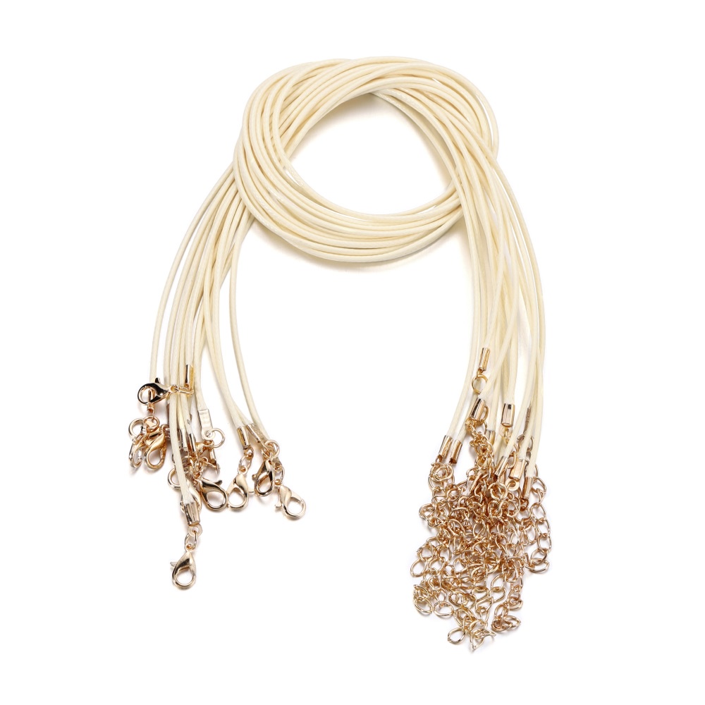 10 sợi dây ST.KUNKKA bằng da da 1.5mm làm đồ trang sức DIY