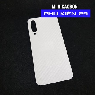 [Xiaomi Mi 8/Mi 8 Lite/Mi 8 SE/Mi 9/Mi 9 SE] Dán lưng 3D vân Cacbon - Carbon
