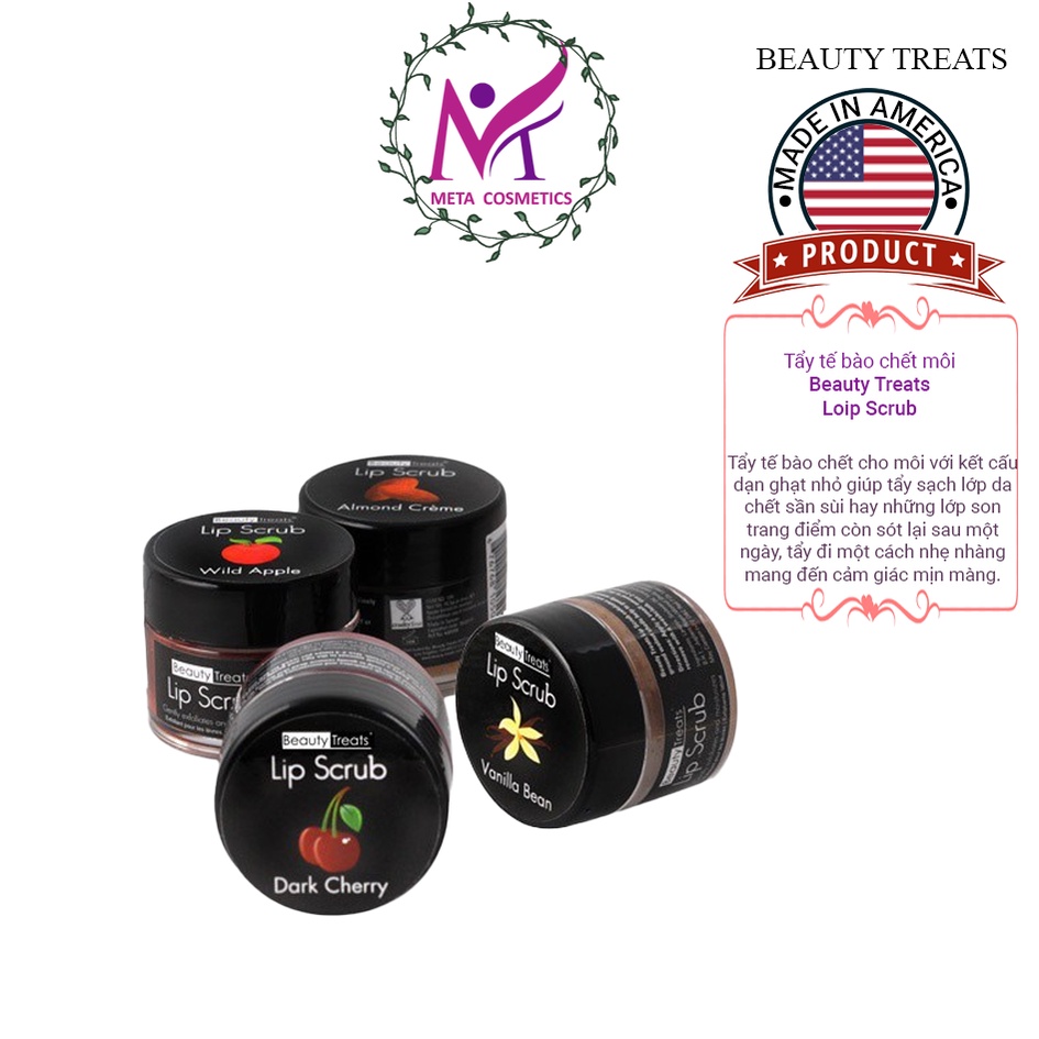 Tẩy tế bào chết môi Beauty Treats Lip Scrub 10g giúp môi hồng hào và căng mọng