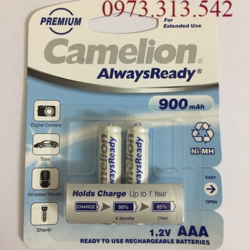 1 vỉ pin sạc Camelion 900mAh cỡ đũa AAA