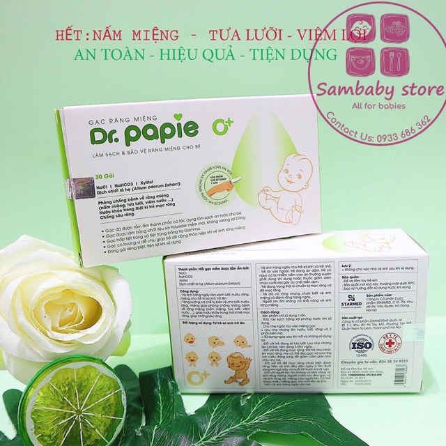 Rơ lưỡi Dr Papie 30 gói