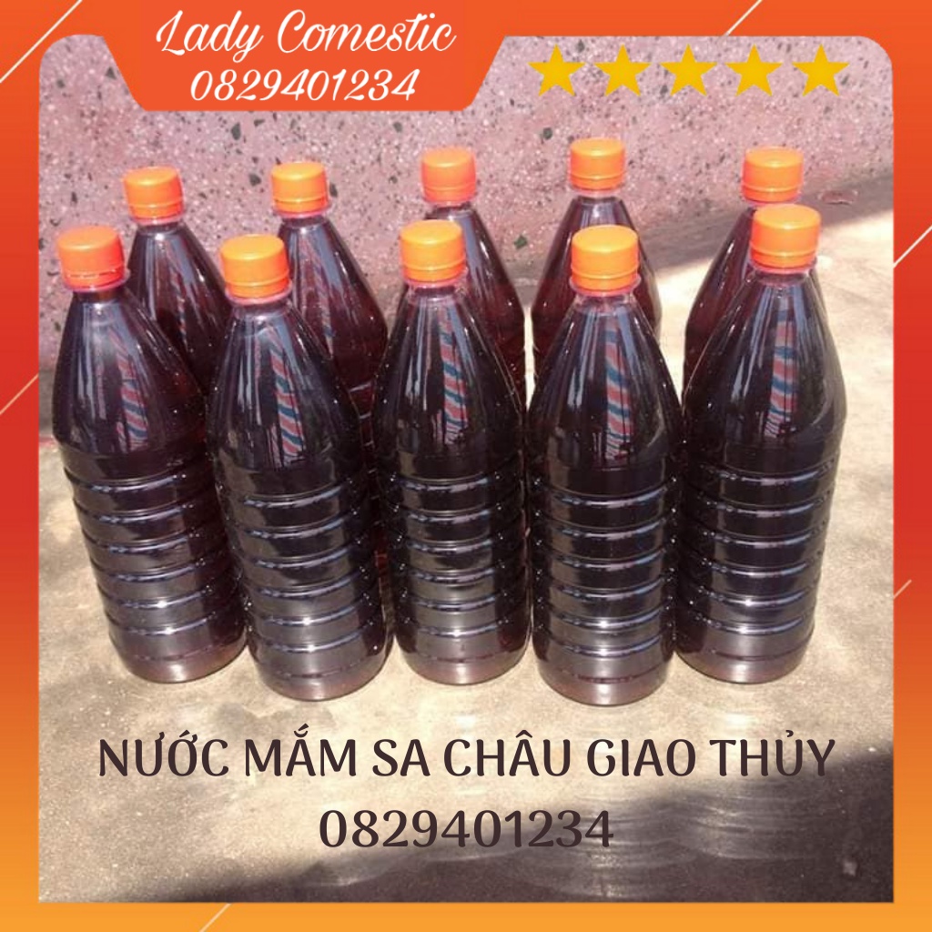 [BÁN BUÔN=BÁN LẺ] 1 Lít Nước Mắm Sa Châu Truyền Thống Loại Đặc Biệt 40 Độ Đạm - Hàng Chuẩn - Chất Lượng -  Siêu Ngon