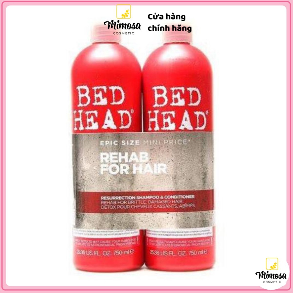 [Hàng Nhập Khẩu] Cặp dầu gội xả BED HEAD TIGI URBAN ANTIDOTES Resurrection 750ml - Tigi do