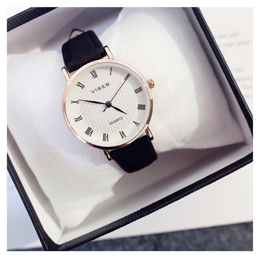 [SIÊU ĐẸP]ĐỒNG HỒ NỮ DÂY DA VISER MẶT CARO SIÊU ĐẸP THỜI TRANG | BigBuy360 - bigbuy360.vn