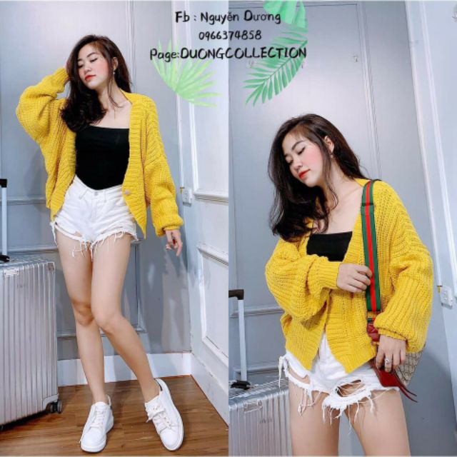 Áo khoác cardigan len đan dáng ngắn hot hit [ Ảnh Thật | BigBuy360 - bigbuy360.vn