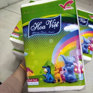 Giấy ăn vuông hoa việt