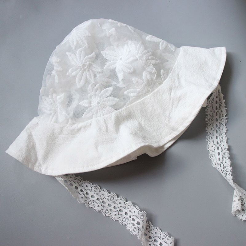 Haha Mũ Bonnet Ren Chống Nắng Làm Thủ Công Giáng Sinh Cho Bé Gái