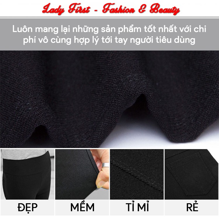 Quần legging trơn 4 túi phong cách chất cotton dẻo siêm mềm mại ROSA BOUTIQUE