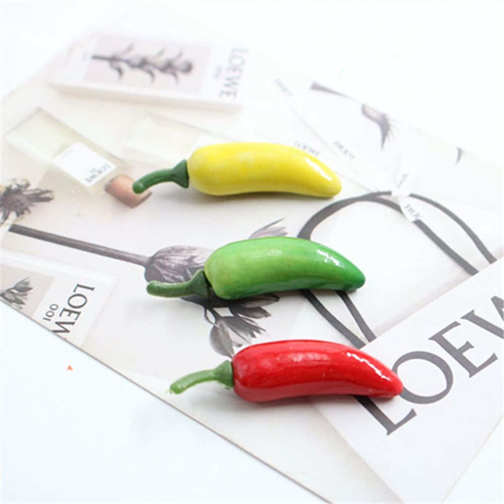 Set 10 cây ớt giả bằng nhựa mini nhiều màu sắc trang trí nhà cửa