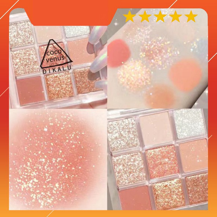 Phấn mắt Dikalu 9 Tone nhũ Bảng phấn mắt 9  ô kim tuyến  Dikalu Coco Venus mã Xuka cosmetic PM09 | BigBuy360 - bigbuy360.vn