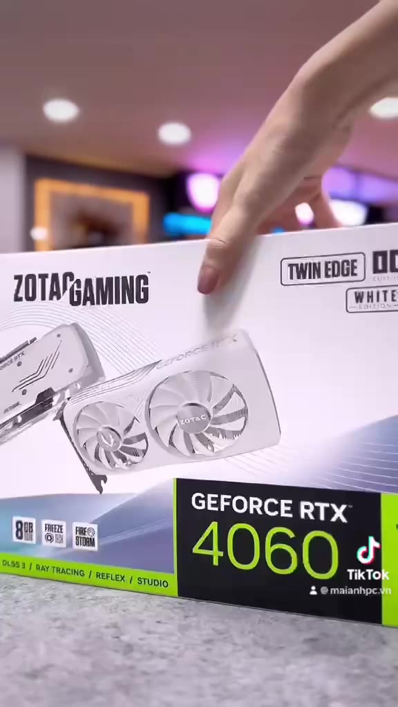 Card màn hình VGA ZOTAC GAMING GeForce RTX 4060 8GB Twin Edge OC White Edition | BigBuy360 - bigbuy360.vn