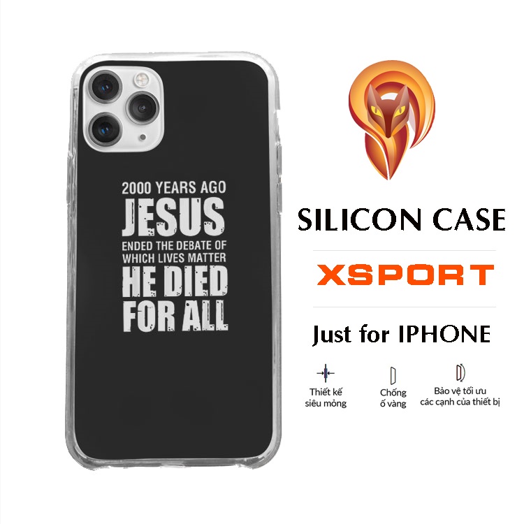 Ốp Lưng chúa jesus đã chết vì chúng ta Cho iphone 7 tới iphone 13 AMZN20210049