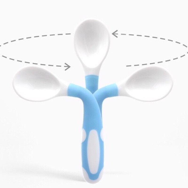 Sét thìa dĩa ăn dặm cho bé xoay 360 độ