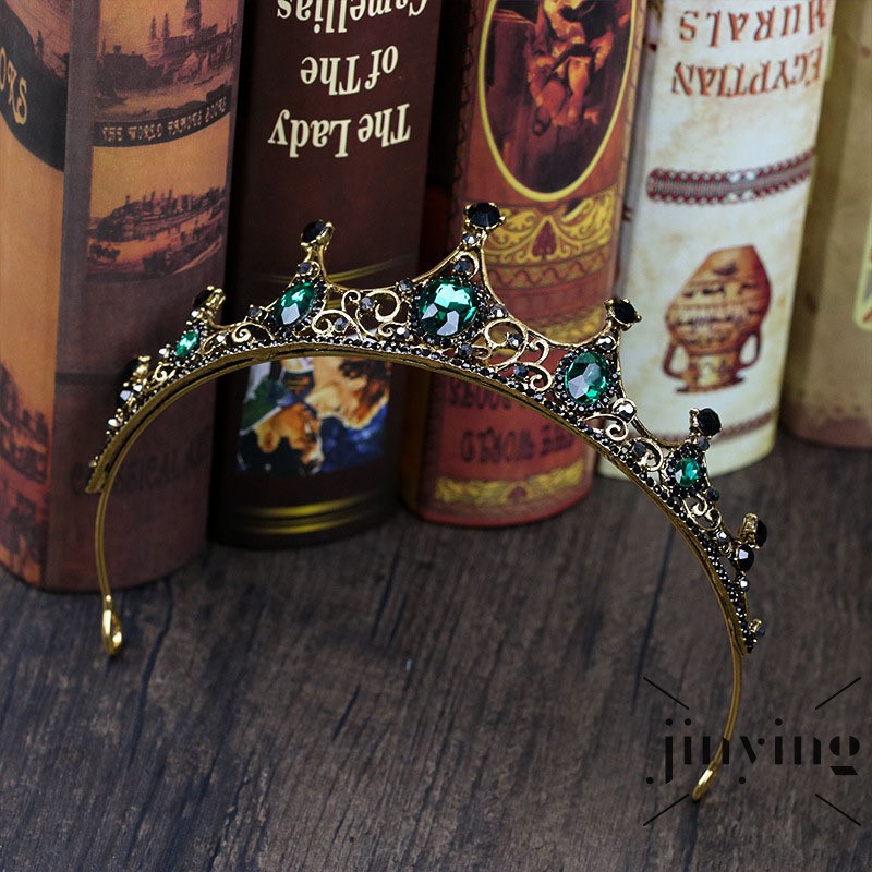 GETNOIVAS Vương miệng đính đá pha lê phong cách vintage thời trang cho cô dâu