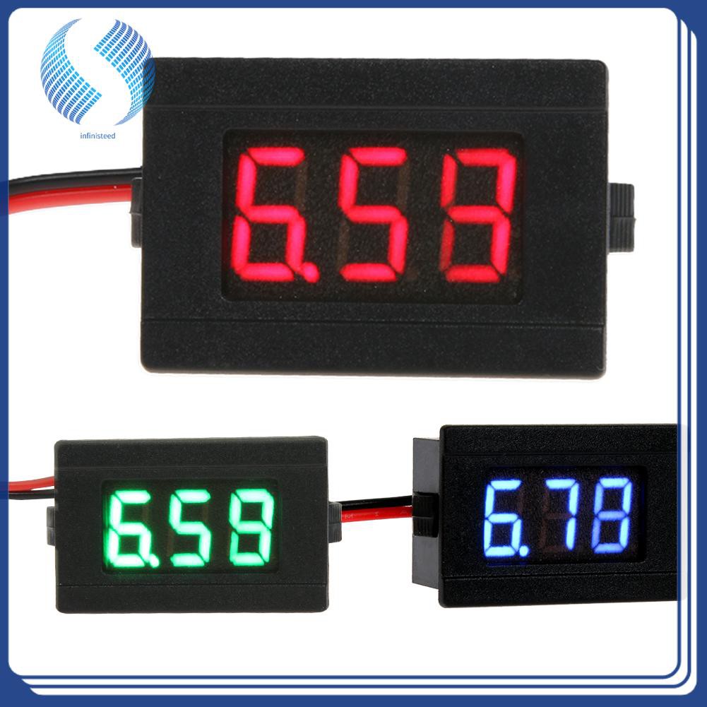 0.36inch LED Digital Voltmeter DC 4.5-30V Two Line Volt Meter