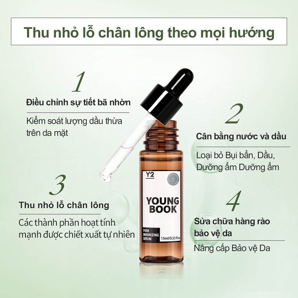 Tinh chất Youngbook thu nhỏ lỗ chân lông kiểm soát dầu làm mịn da thể tích 15ml | BigBuy360 - bigbuy360.vn